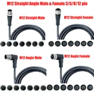 M12-kabelconnector 3/5/8/12-pins